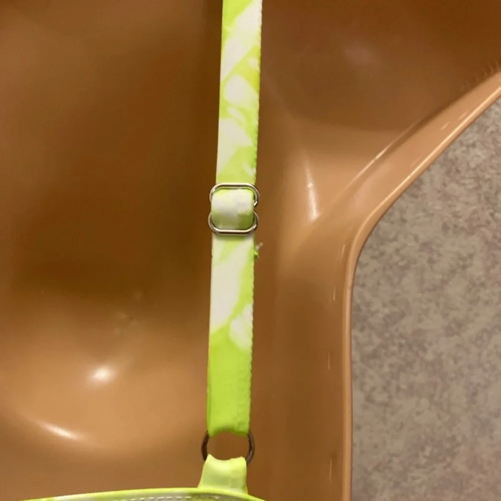 Chic Lime and White Tie Dye Bikini Set